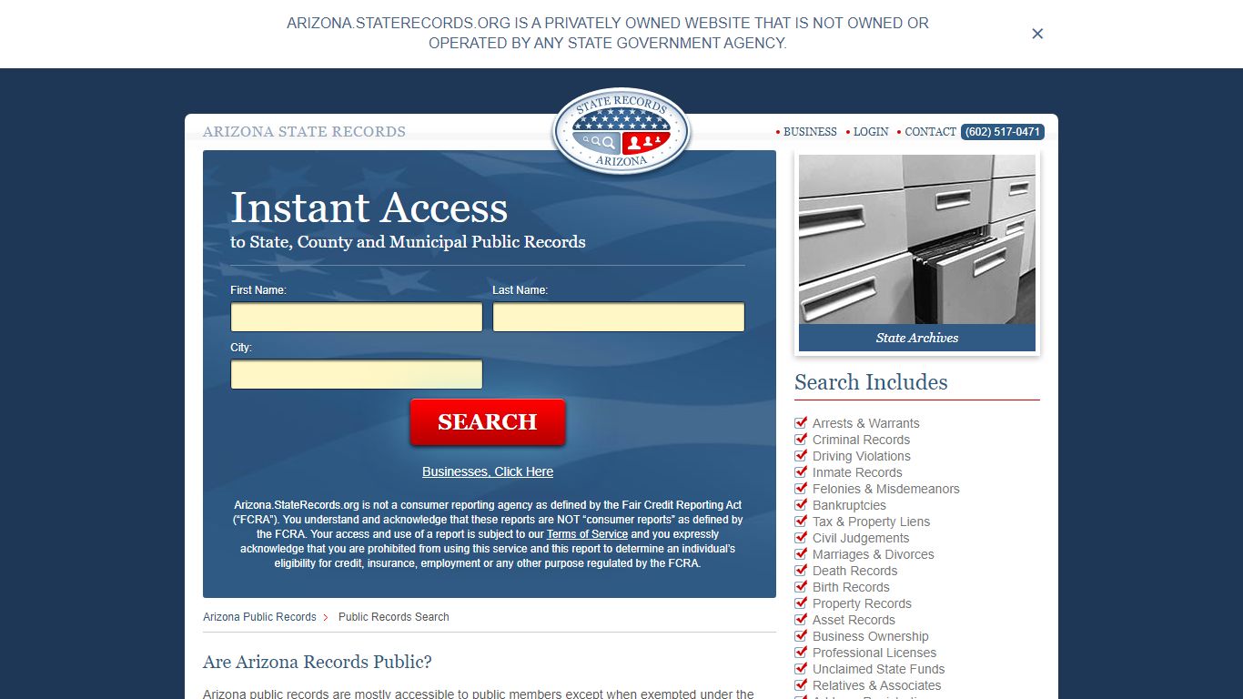 Arizona Public Records | StateRecords.org